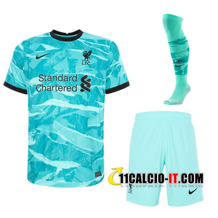 Acquistare Kit Maglia Calcio FC Liverpool Seconda (Pantaloncini ...