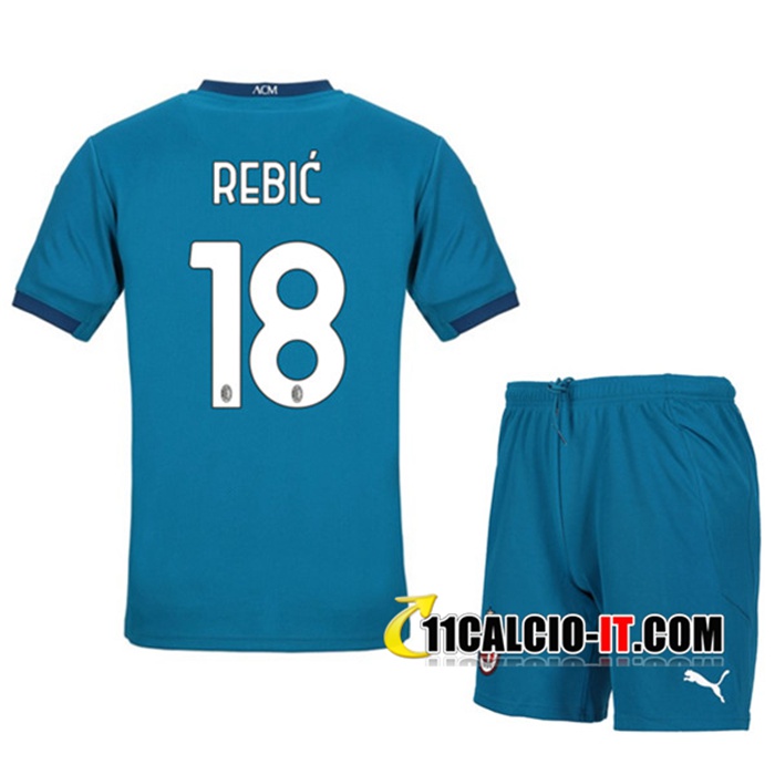 Nuove Maglia Calcio Milan AC (REBIC 18) Bambino Prima 2020/21 ...