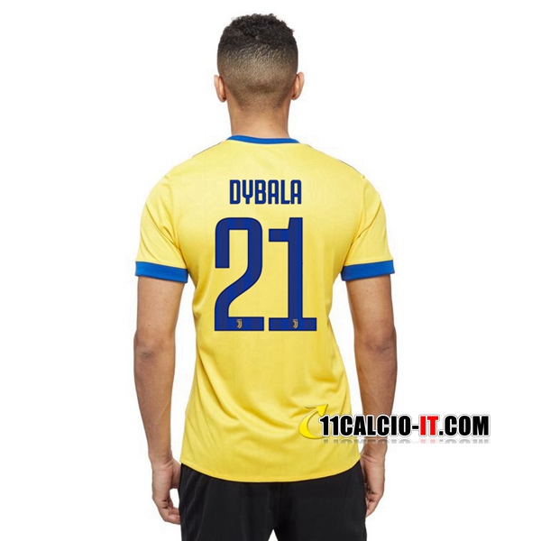 Visita lo Store di JuventusSeconda Maglia Dybala 10 Juventus Gialla Away Calcio Replica Autorizzata 2017-2018 bambino adulto S M L XL taglie 2 4 6 8 10 12 