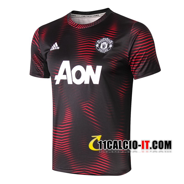 Siti Per T Shirt Allenamento Manchester United Bianca/Blu 2021/2022