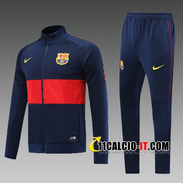 Nuove Tuta Calcio Giacca FC Barcellona Bambino Blu Reale Rosso