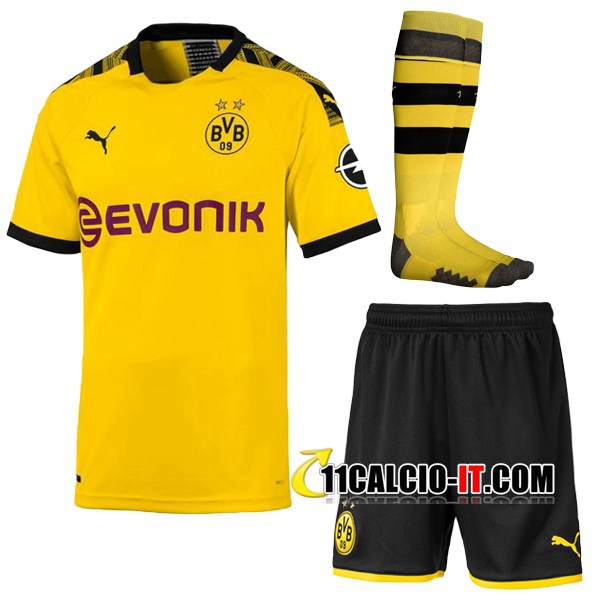 kit Siti Per Maglia Calcio Dortmund BVB Seconda (Pantaloncini ...