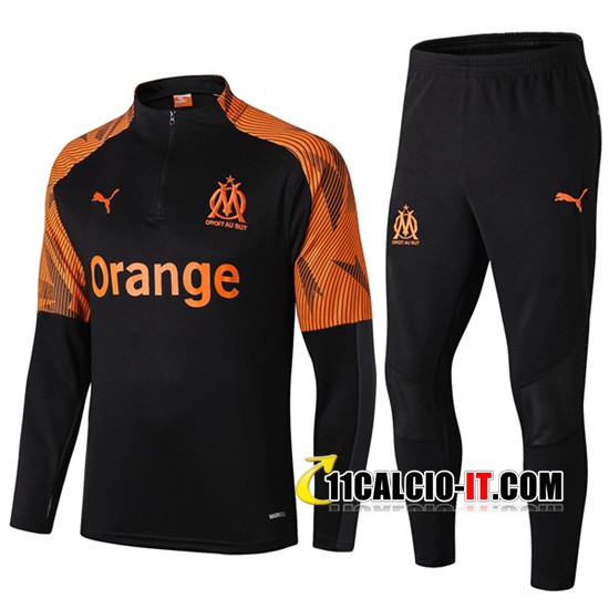 Nuove Tuta Calcio Marsiglia OM Nero Arancione 2019 20 Tailandia