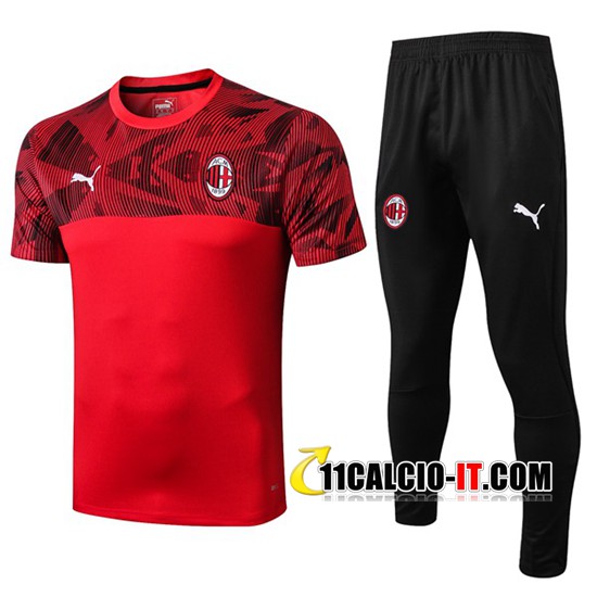 Nuove Kit Maglia Allenamento Milan AC Pantaloni Rosso 2019/20 ...