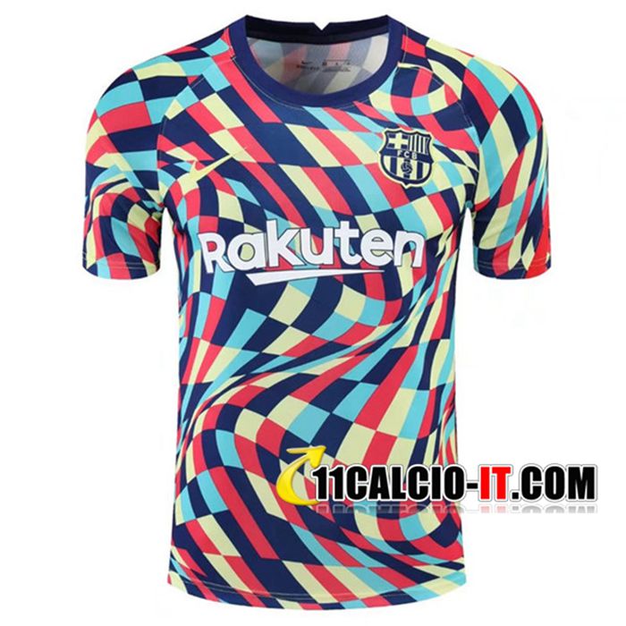 Siti Dove T Shirt Allenamento FC Barcellona Giallo/Blu/Rosso 2020/2021