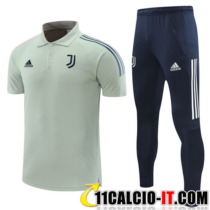 Comprare Kit Maglia Polo Juventus Pantaloni Grigio 2021/2022