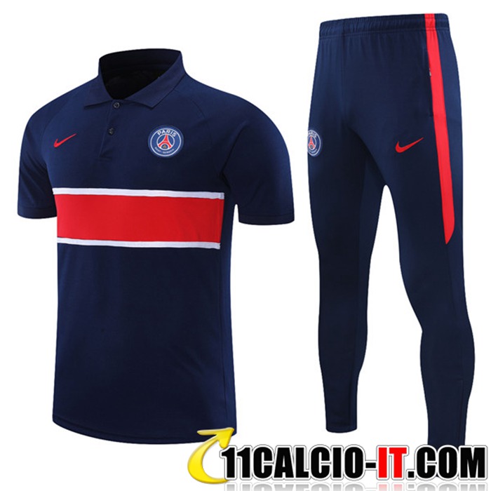 Store Kit Maglia Polo PSG Pantaloni Blu/Rosso 2021/2022