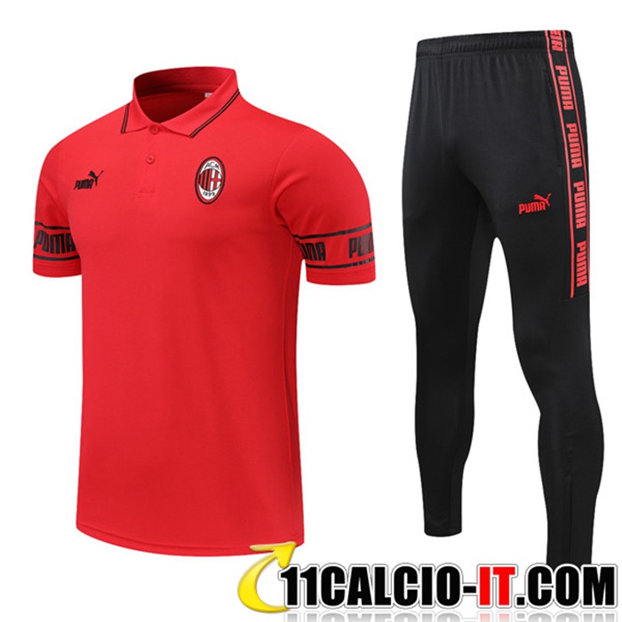 Store Kit Maglia Polo AC Milan Pantaloni Rosso 2021/2022