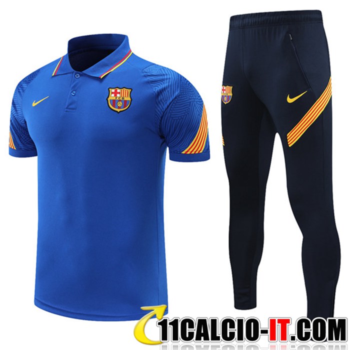 Sito Kit Maglia Polo FC Barcellona Pantaloni Blu 2021/2022