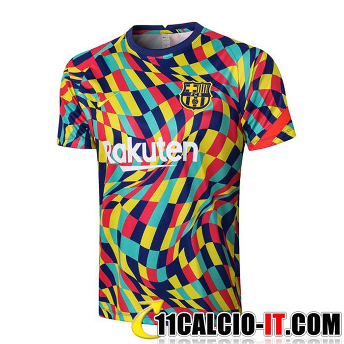 Nuove Kit Maglia Allenamento FC Barcellona Pantaloni 3/4 Blu ...