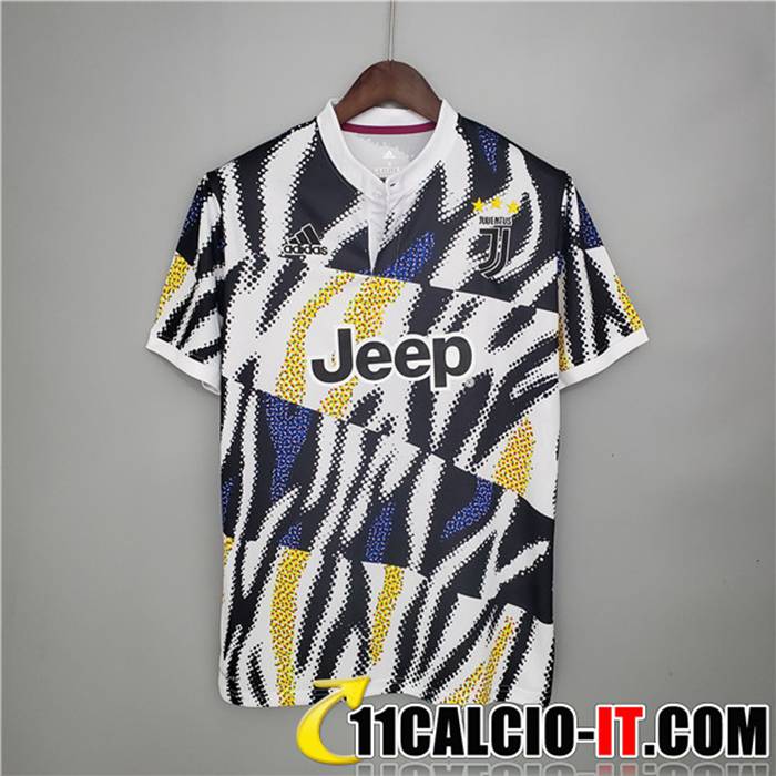 Crea La Tua T Shirt Allenamento Juventus Nero/Bianca/Giallo 2021/2022