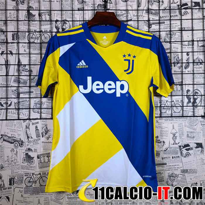 Personalizza T Shirt Allenamento Juventus Blu/Giallo 2021/2022