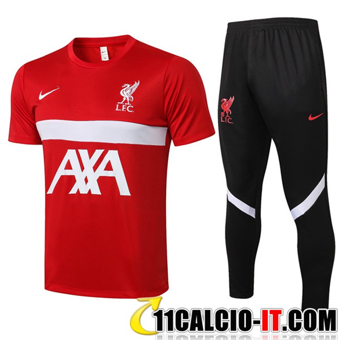 Siti Per Kit Maglia Allenamento FC Liverpool Pantaloni Rosso ...
