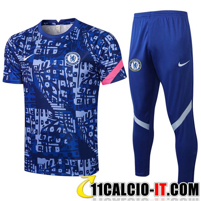 Siti Kit Maglia Allenamento FC Chelsea Pantaloni Blu 2021/2022