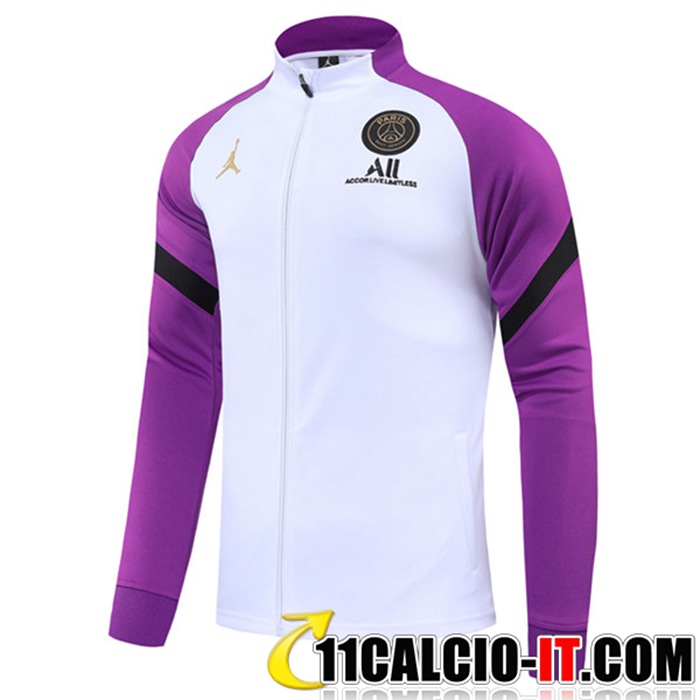Store Giacca Calcio Jordan PSG Bianca/Viola 2021/2022