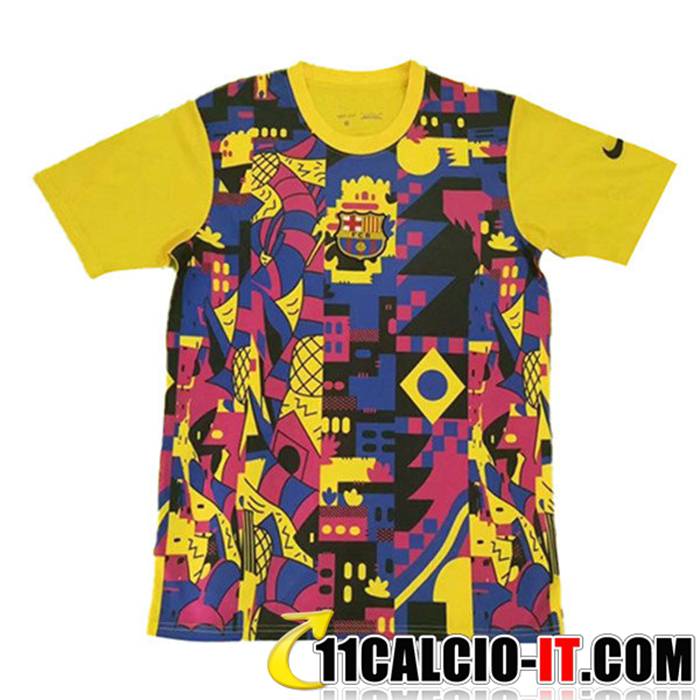 Acquisto T Shirt Allenamento FC Barcellona Giallo/Rosso 2021/2022