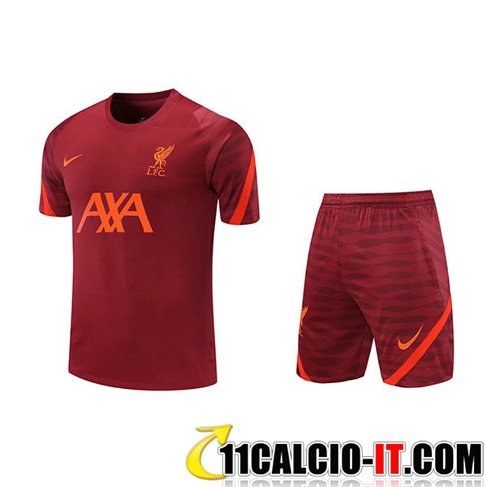 Personalizza Kit Maglia Allenamento FC Liverpool Pantaloncini ...
