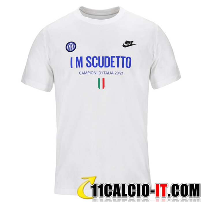 Siti Per T Shirt Allenamento Inter Milan Scudetto Bianca 2021