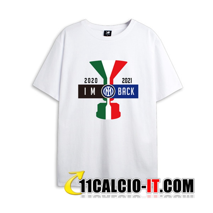 Imitazioni T Shirt Allenamento Inter IM Scudetto Bianca 2020/2021