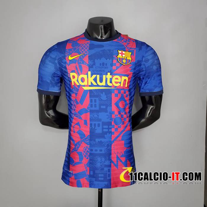 Negozio T Shirt Allenamento FC Barcellona Giallo/Blu 2021/2022