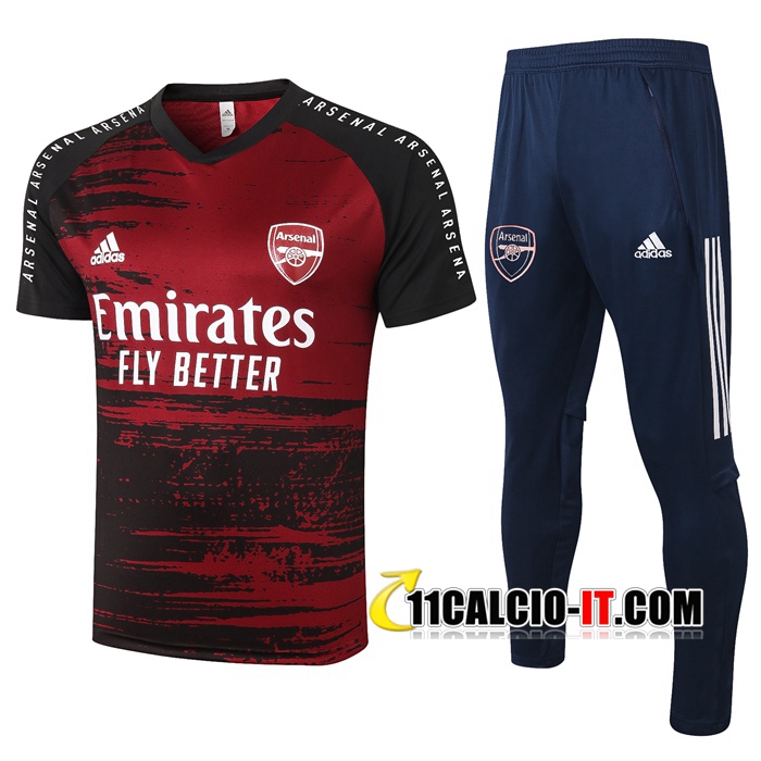 Nuove Kit Maglia Allenamento Arsenal Pantaloni Rosso 2020/2021