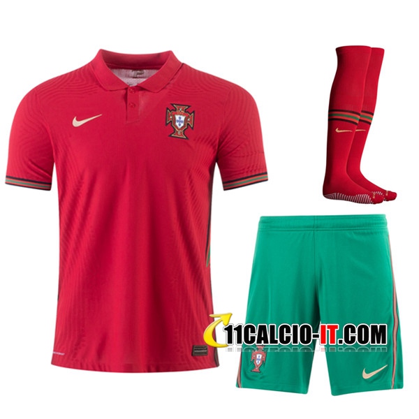 Kit Maglia Calcio Portogallo Prima (Pantaloncini Calzettoni) UEFA ...