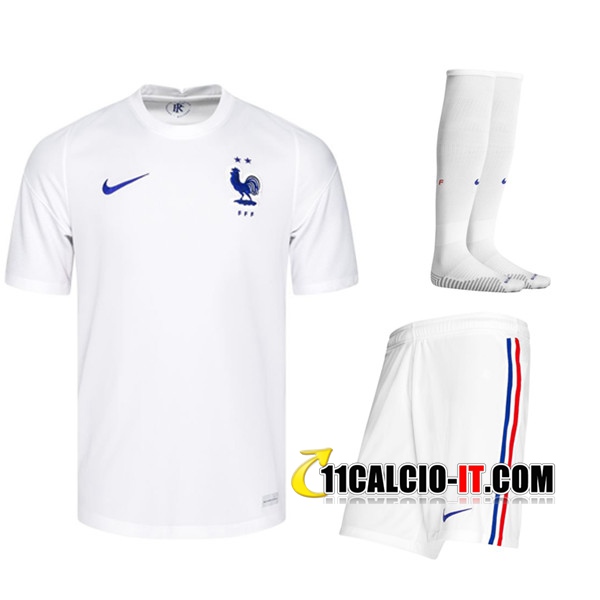 Kit Maglia Calcio Francia Seconda (Pantaloncini Calzettoni) UEFA ...