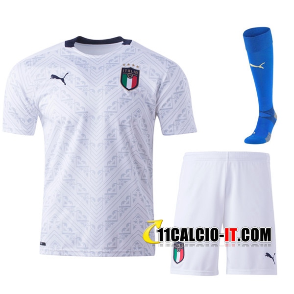 Kit Maglia Calcio Italia Seconda (Pantaloncini Calzettoni) 2020/2021