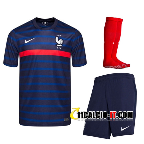 Kit Maglia Calcio Francia Prima (Pantaloncini Calzettoni) 2020/2021