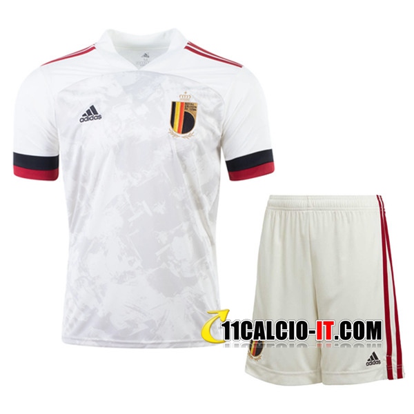 Kit Maglia Calcio Belgio Seconda Pantaloncini UEFA Euro 2020