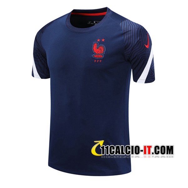 Nuove T Shirt Allenamento Francia Blu Royal 2020/21 | Tailandia