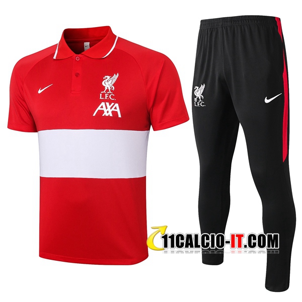 Siti Per Kit Maglia Polo FC Liverpool Pantaloni Bianco/Rosso ...
