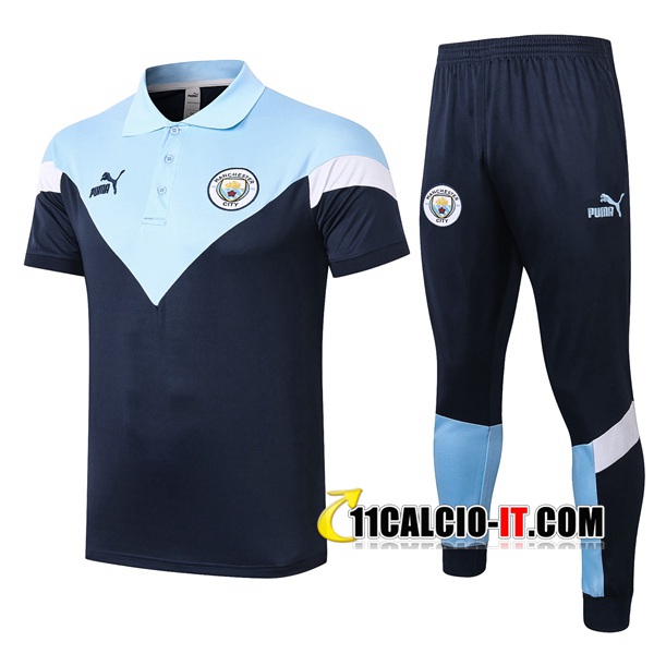 Nuove Kit Maglia Polo Manchester City Pantaloni Blu 2020/21 ...