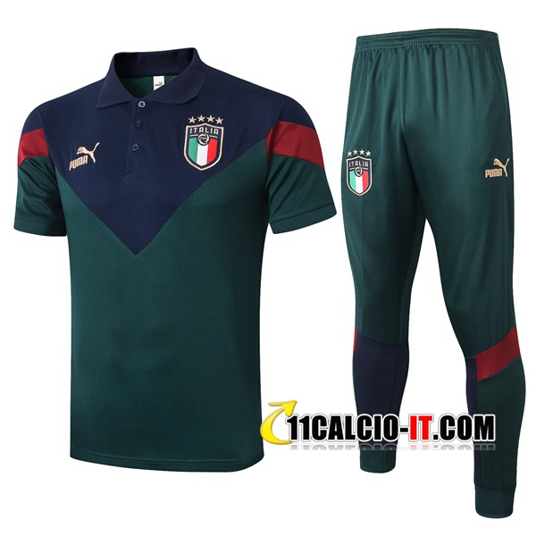 Nuove Kit Maglia Polo Italia Pantaloni Verde 2020/21 | Tailandia