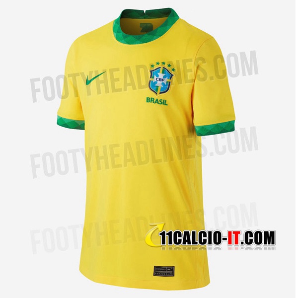 Nuove T Shirt Allenamento Brasile Grigio Scuro 2020/21 | Tailandia