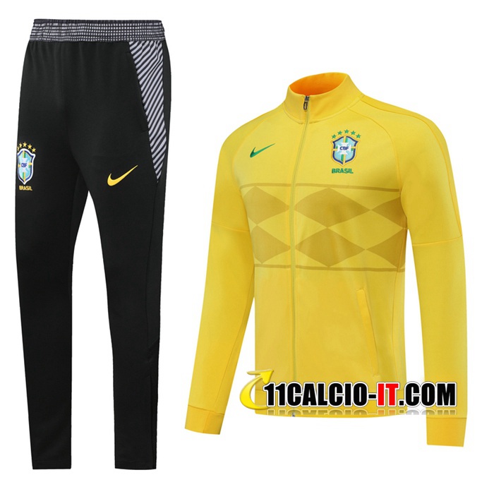 Tuta Calcio - Giacca Brasile Giallo 2020-2021 | 11calcio-it