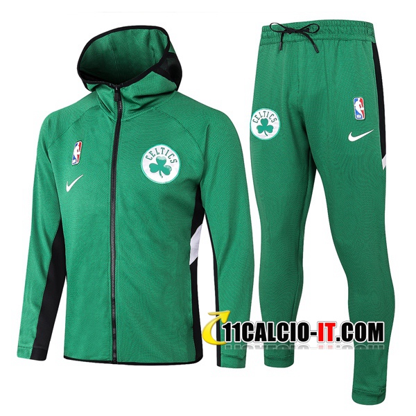 Nuove Tuta Calcio - Giacca Con Cappuccio Boston Celtics Verde 2020 ...