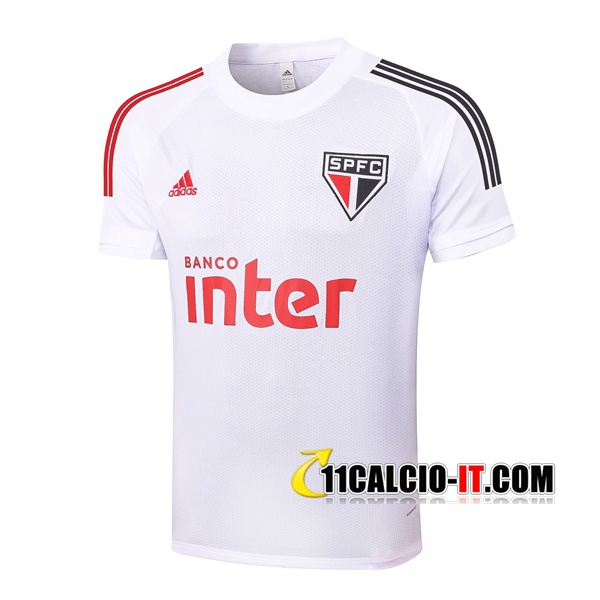 Nuove Kit Maglia Allenamento Sao Paulo FC Pantaloni 3/4 Bianco ...