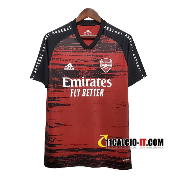 Nuove T Shirt Allenamento Arsenal Nero/Rosso 2020/21 | Tailandia