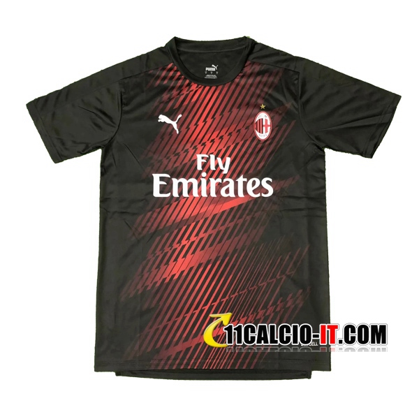 Nuove T Shirt Allenamento Milan AC Nero 2020/21 | Tailandia