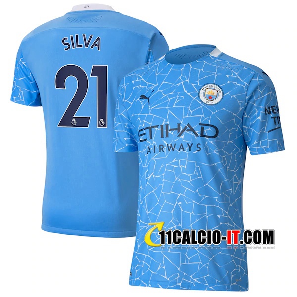 Nuove Maglia Calcio Manchester City (Silva 21) Prima 2020 ...