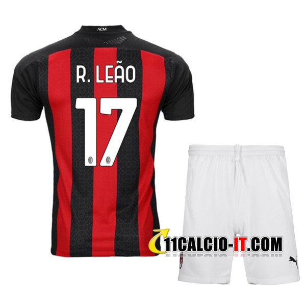 Nuove Maglia Calcio Milan AC (R.LEAO 17) Bambino Prima 2020/21 ...