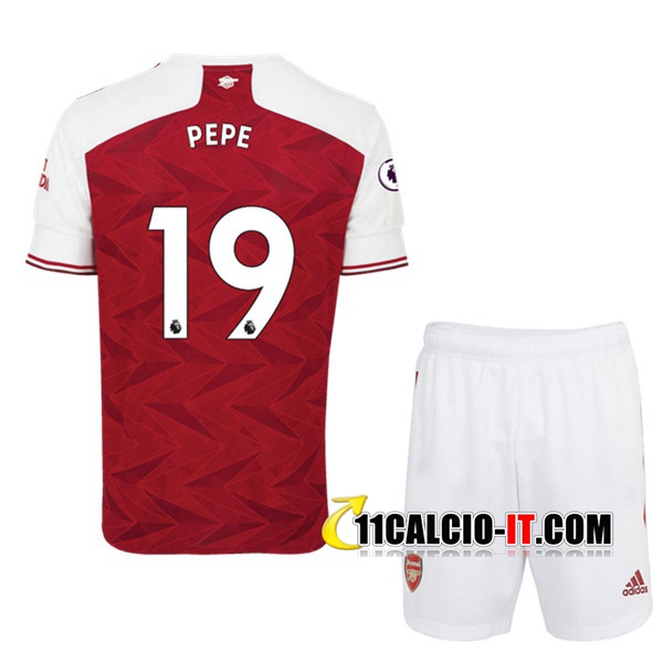Nuove Maglia Calcio Arsenal (Pepe 19) Bambino Prima 2020/21 ...