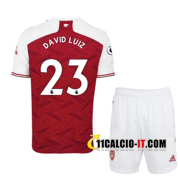 Nuove Maglia Calcio Arsenal (David Luiz 23) Bambino Prima 2020/21 ...