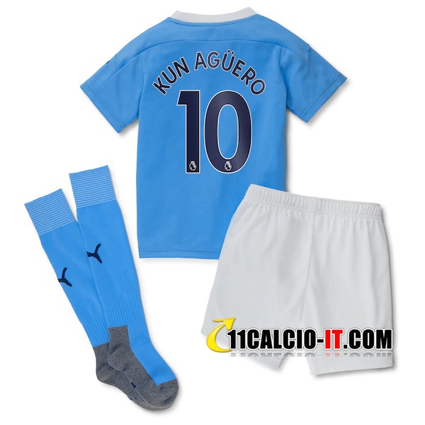 Nuove Maglia Calcio Manchester City (Ag閻…ro 10) Bambino Prima ...