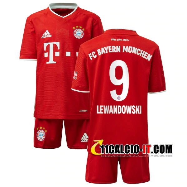 Nuove Maglia Calcio Bayern Monaco (Lewandowski 9) Bambino Prima ...