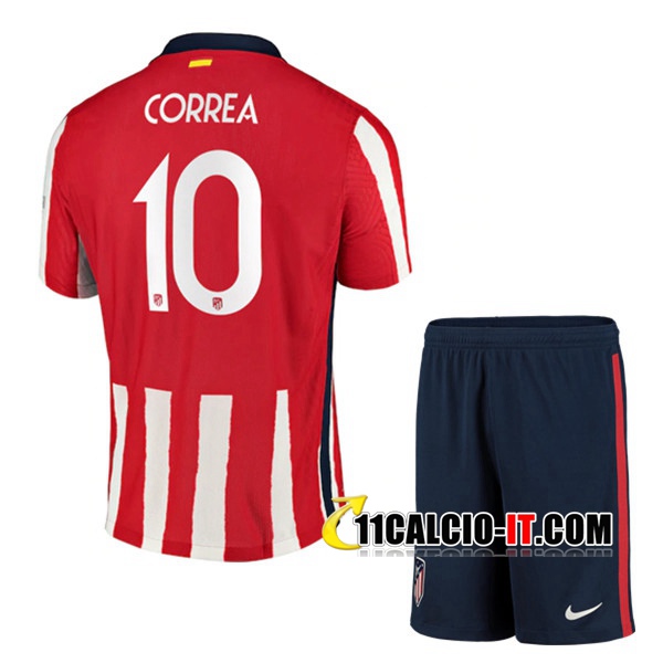 Nuove Maglia Calcio Atletico Madrid (Correa 10) Bambino Prima 2020 ...