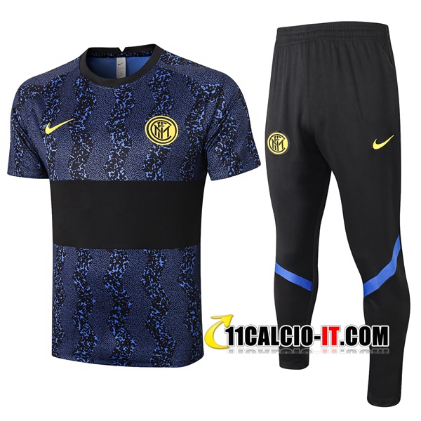 Nuove Kit Maglia Allenamento Inter Milan Pantaloni 3/4 Blu 2020 ...