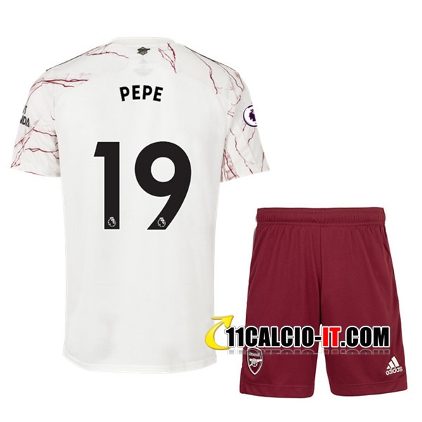 Crea Maglia Calcio Arsenal (Pepe 19) Bambino Seconda 2020/2021
