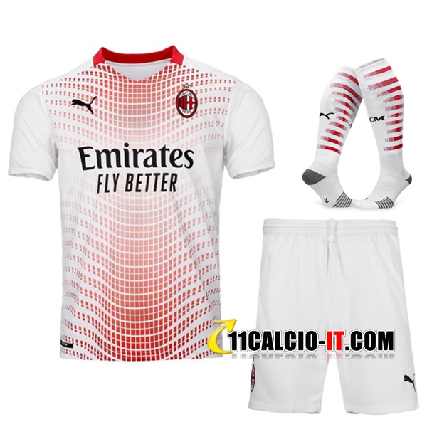 kit Siti Per Maglia Calcio Milan AC Seconda (Pantaloncini Calzini ...